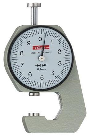 K&auml;fer Medidor De Espesor De Bolsillo K 15 0-10 Mm De Plomo. Escarabajo Plano De 0,1 Mm Y 6,35 Mm