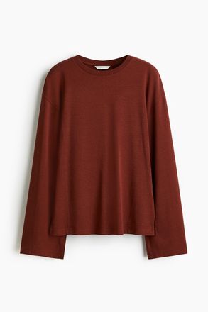 H&M Langarmshirt - Rostrot