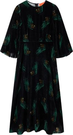 La DoubleJ Abito midi Sorella con stampa - Nero