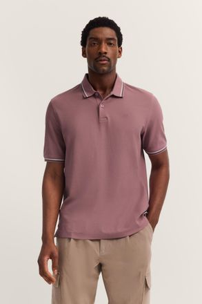 Bugatti Poloshirt BUGATTI Modern Fit, Herren, Gr. XXL, rosa (730, rose), 100% Baumwolle, unifarben, normal, ohne Ausschnitt, Rippb&uuml;ndchen, Shirts Poloshirt, B