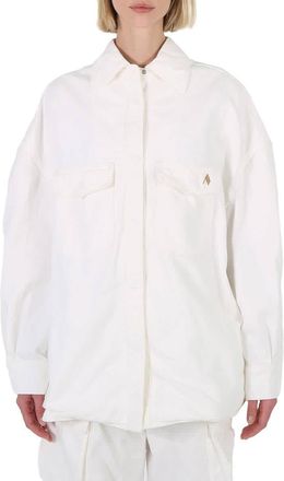 The Attico Ladies White Short Coat Shirt
