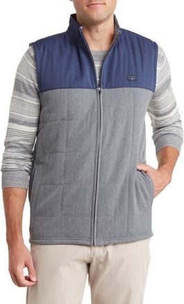 Travis Mathew Northern Colorblock Vest in Heather Blue Nights at Nordstrom Rack, Size Medium