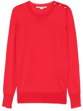 Stella McCartney fine-knit top - women - Polyamide/Virgin Wool/Wool/Elastane - M - Red