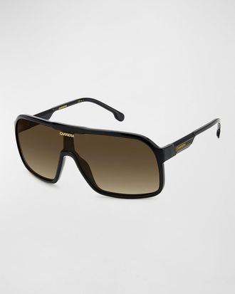 Carrera Mens Logo Gradient Lens Shield Sunglasses