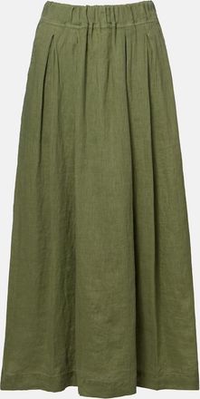 Velvet Linda linen midi skirt