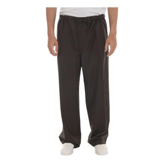 HUGO BOSS Broeken, Heren, Bruin, L, Wol, Drawstring Broeken