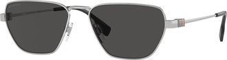 Burberry BE3146 100587 Mens Sunglasses Silver Size 56