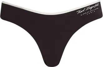 Karl Lagerfeld Hotel karl bikni bottoms - women - Elastane/Polyamide - S - Black