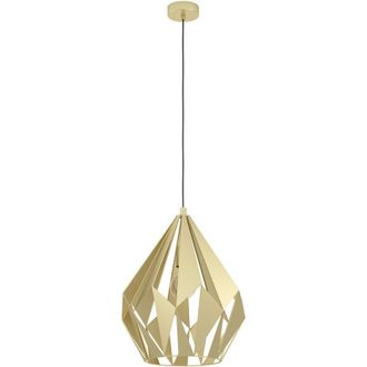 Eglo Eglo - Lampadario a Sospensione Vintage Carlton Acciaio Oro 1 Luce E27