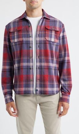 Johnnie-O Gustaf Plaid Flannel Button-Up Shirt in Malibu Red at Nordstrom, Size Xx-Large