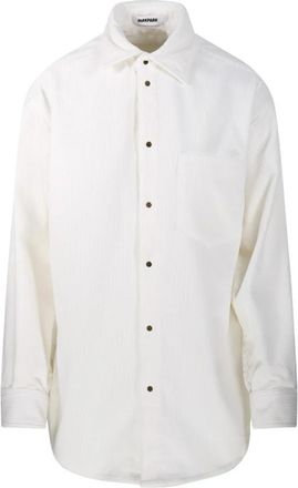 Darkpark Anne Corduroy Tailored Shirt - Dames - Overhemden - Wit - XS - Leer - Overhemden