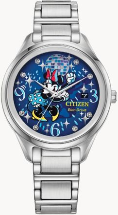 Citizen Dancing Minnie Automatic Blue Dial Ladies Watch FE6106-52W
