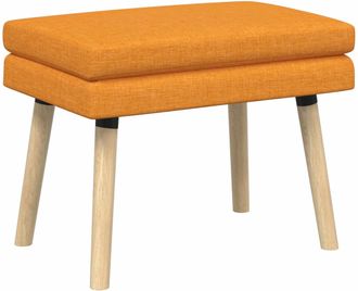 vidaXL Banco De Doble Capa Amarillo Oscuro 60 X 40 X 46 Cm Tela Vidaxl