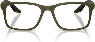 Prada 52mm Pillow Optical Glasses in Matte Green at Nordstrom