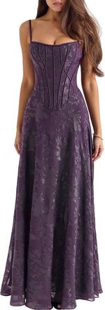 House of CB Esme Fil Coupé Gown in Winter Bloom at Nordstrom, Size X-Large