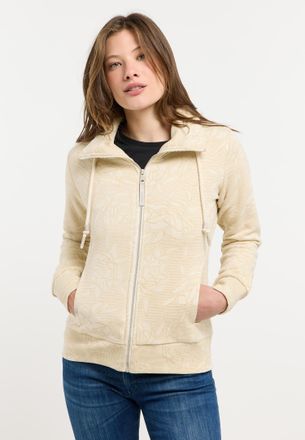 Ragwear Sweatshirt RAGWEAR RONETTE PRINT, Damen, Gr. XXL, beige (sand), Sweatware, Obermaterial: 70% Baumwolle, 30% Polyester, bedruckt, gemustert, figurumspi