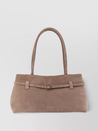 Manu Atelier suede leather shoulder bag