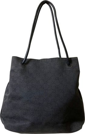 Gucci Dark Gray Gray Tote Bag (Pre-Owned)