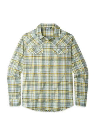 Stio | Mens Eddy Drift Shirt Long Sleeve, Size Extra Large in Luminous Plaid