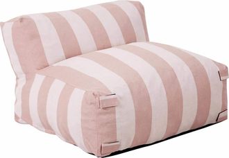 Oviala Sill&oacute;n de jard&iacute;n a rayas para un sof&aacute; modular rosa empolvado