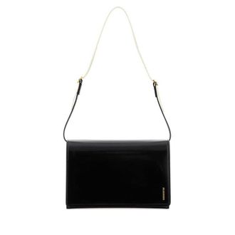 Jil Sander Black Leather Small File Shoulder Bag Borse A Mano
