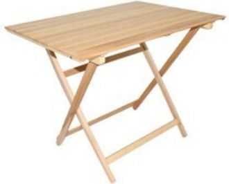 No Brand Tavolo Legno Pieghevole 100x60x75cm Noce