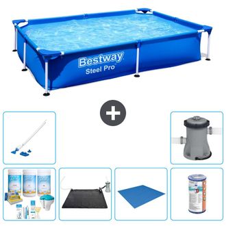 Bestway Piscina Bestway Steel Pro Rectangular - 221x150x43 Cm - 7-piezas S22062