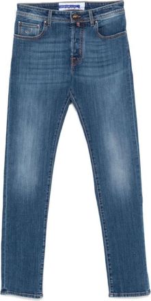 Jacob Cohen Blauwe Slim Fit Jeans - Heren - Slim Fit Jeans - Blauw - W38 - Katoen - Jeans