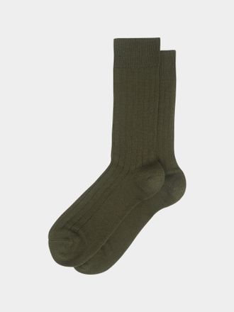 Maria La Rosa Mens Ribbed Cashmere Socks One Size