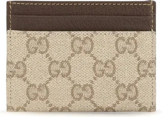 Gucci Mens Card Holder Essence Classic Vintage Sand Sand-Dark Brown-Black General Fabric Shoulder Bags Sand/dark Brown/black