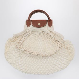 Longchamp Ecru La Pliage Filet klein