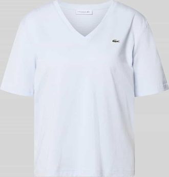 Lacoste Relaxed Fit T-Shirt aus reiner Baumwolle in Hellblau, Gr&ouml;&szlig;e 34
