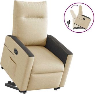 vidaXL Vidaxl - Sill&oacute;n Reclinable Elevable De Tela Color Crema