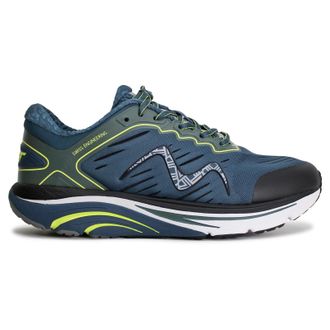 Mbt 2000 II Leather Textile Mens Running Trainers - Blue Lime - Size:UK 10.5