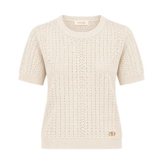 Yes-Zee Round-neck Truien - Dames - Ronde hals truien - Beige - XS - Polyester - Truien & Vesten