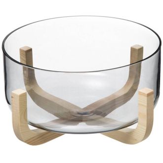 AC-D&eacute;co Ensaladera Cristal C/base 24 Cm. - Ehlis