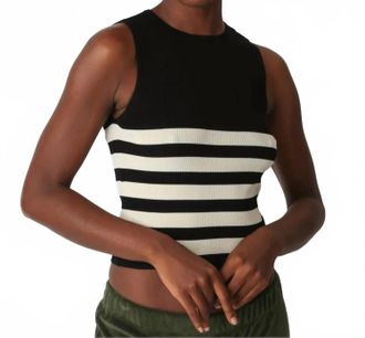 Electric & Rose Kelsey Tank Top In Onyx/cream