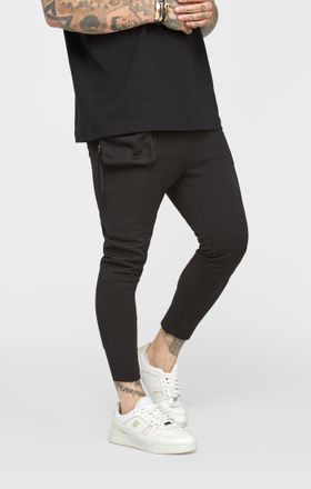 Siksilk Pantal&oacute;n de pista con pu&ntilde;o negro para hombre SikSilk XS