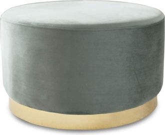 PIB Gran puf de latón verde y metal dorado