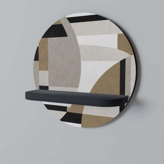 OEM Delicate Memento Estante Redondo Negro