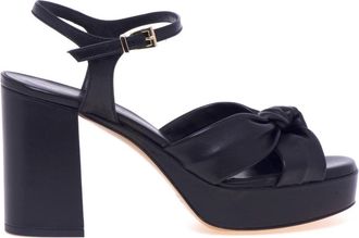 Guglielmo Rotta Clarisse Sandal - Dames - Sandalen met hakken - Zwart - 36 EU - Leer - Schoenen