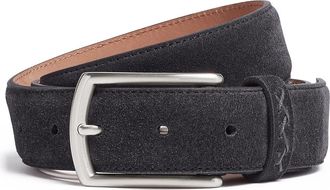 Ermenegildo Zegna Suede Belt in Navy at Nordstrom, Size 110