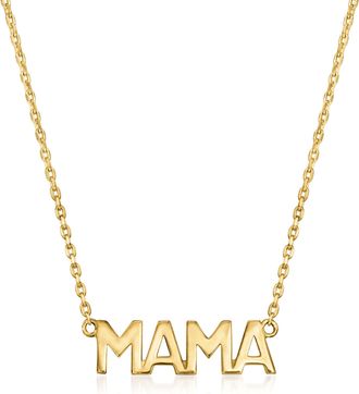 MAX + STONE 14k Yellow Gold MAMA Necklace