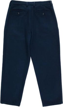 Pop Trading Company Navy Wool Hewitt Suit Broek - Heren - Straight fit broeken - Blauw - L - Wol - Broeken