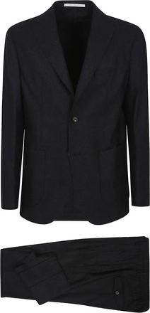 Eleventy Completo monopetto con coulisse - Nero