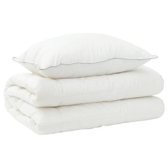 vidaXL Set Di Piumone E Cuscini 2 Pz 152x203 Cm 4 Stagioni 220 Gsm Vidaxl