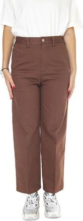 Obey Rechte Broek - Dames - Straight fit broeken - Bruin - W27 - Katoen - Broeken