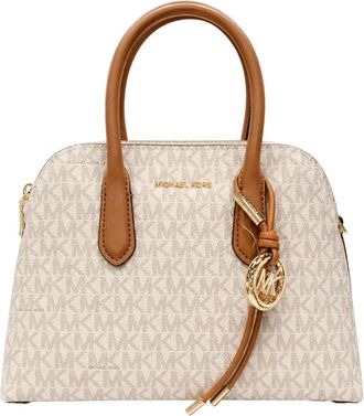 Michael Kors Tassen, Dames, Beige, ONE Size, Polyester, Freddie MD Dome Chain Satchel