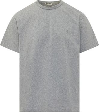 J.W.Anderson Geborduurd Anker T-shirt - Heren - T-shirts - Grijs - L - Katoen - Tops