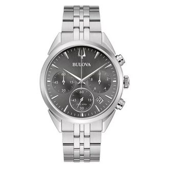 Bulova Chronograph Quartz Grey Dial Mens Watch 96B372